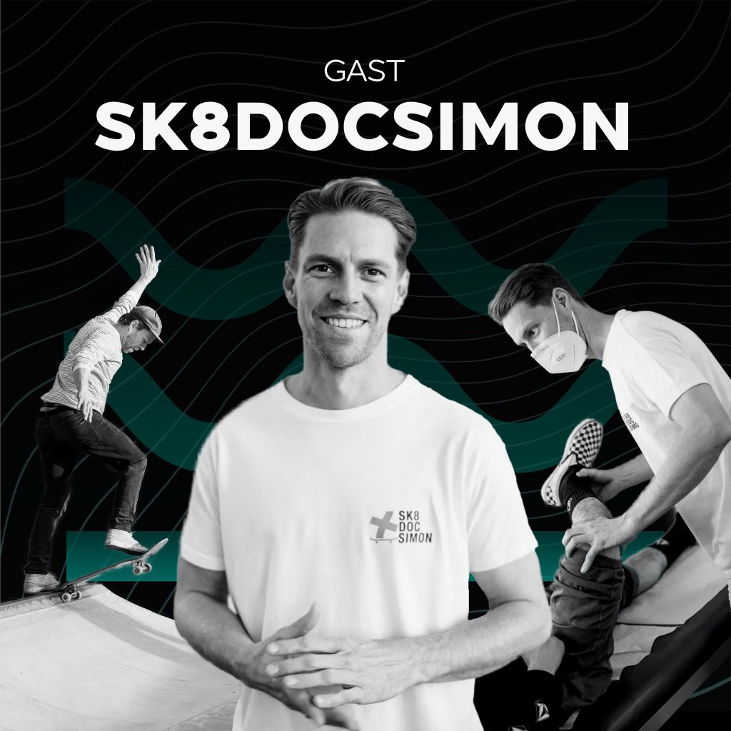 Cover der Folge: Skateboard-Verletzungen & Training: Sk8Doc Simon über Skate-Medizin, Olympia & Leistungssport