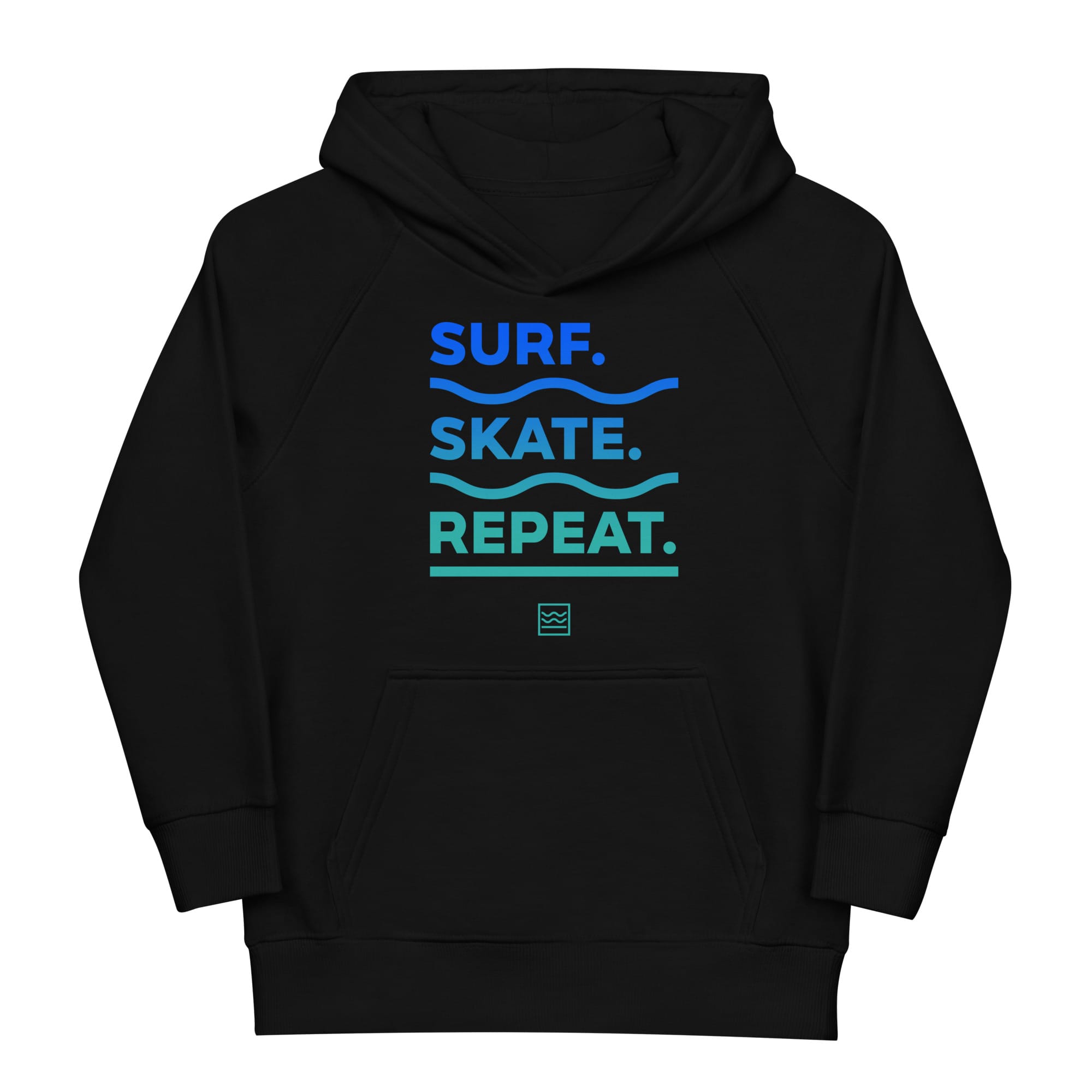Kids Hoodie Surf Skate Repeat – Bild 2